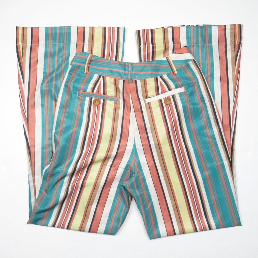 Anthropologie Tiny Camelia Pants Red Pinstripe Motif - Size 2 - Picture 6 of 12